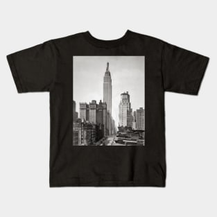 Empire State & Midtown Manhattan, 1931. Vintage Photo Kids T-Shirt